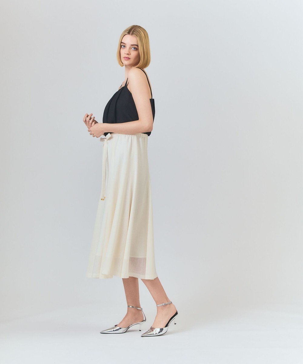 GRACE CONTINENTAL リネンライクバイカラーワンピース