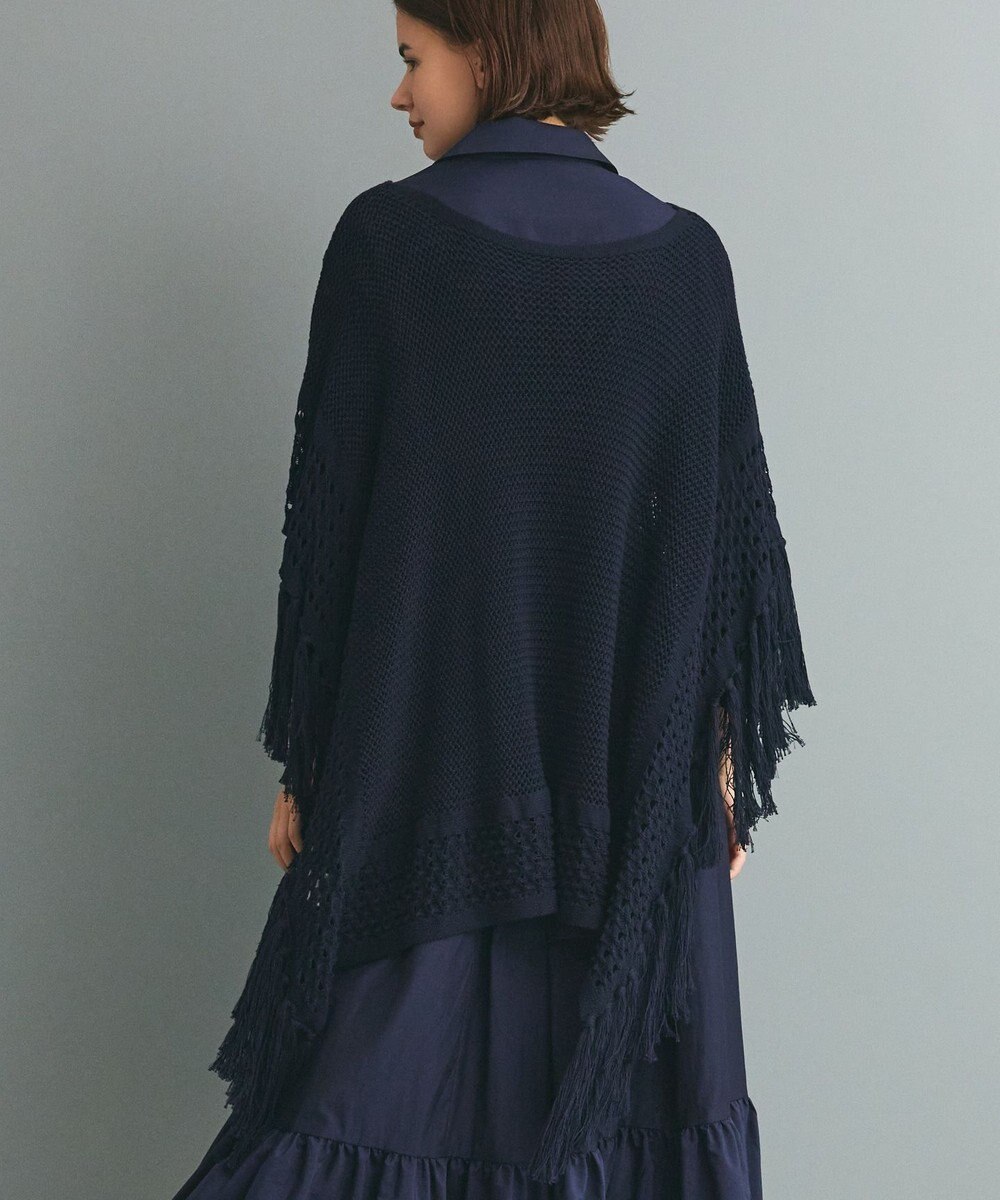 GRACE CONTINENTAL ニットフリンジケープ 