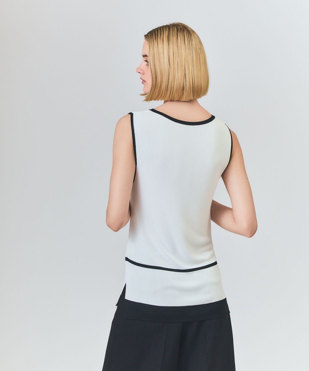 GRACE CONTINENTAL ラインニットノースリーブ