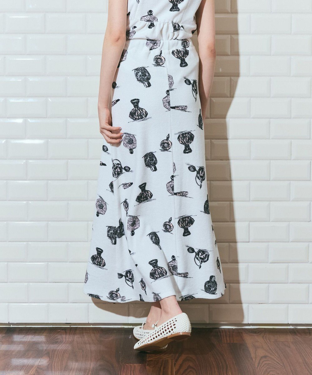 GRACE CONTINENTAL パフュームプリントパイルスカート 