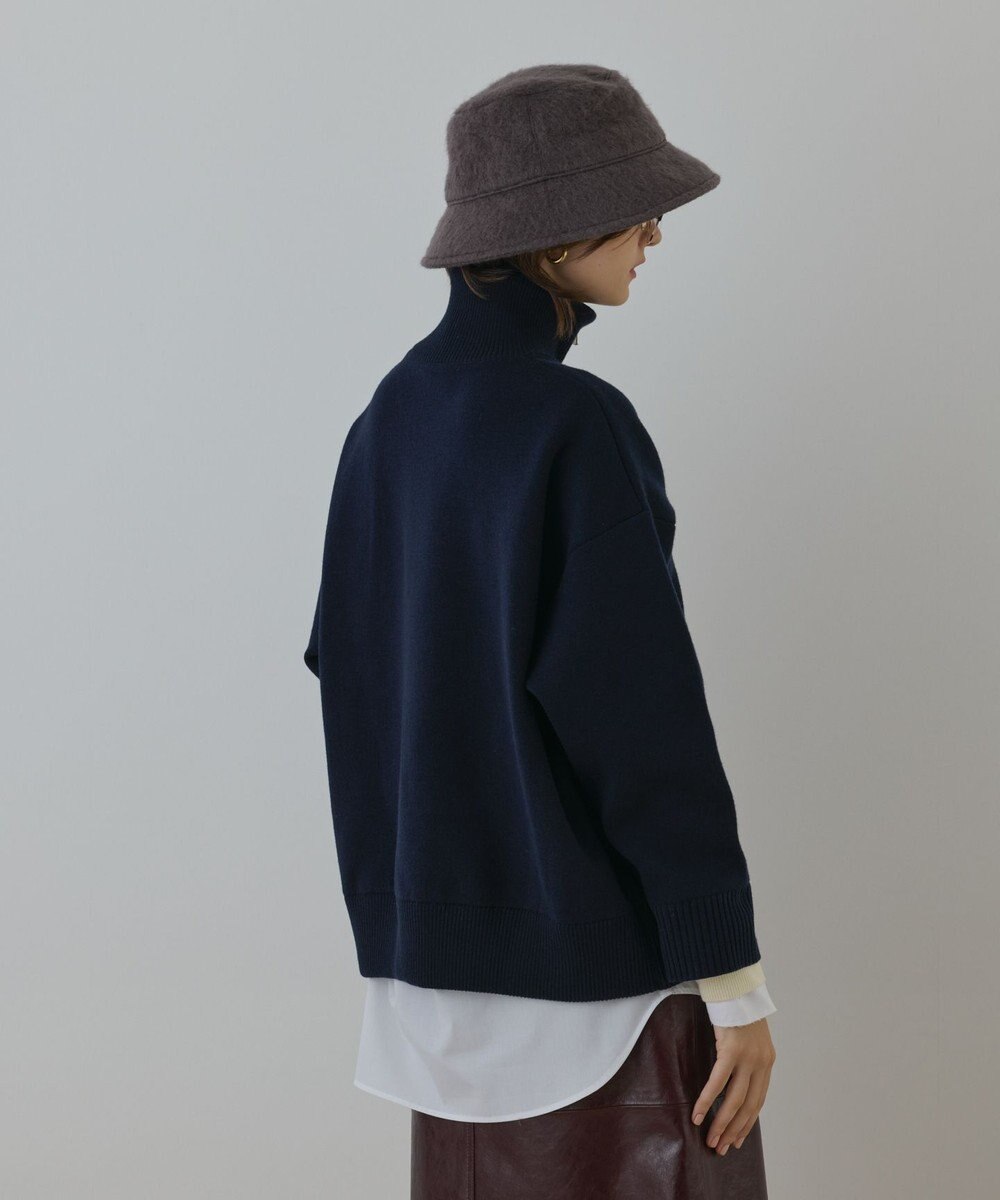 GRACE CONTINENTAL ハーフジップニットトップ 