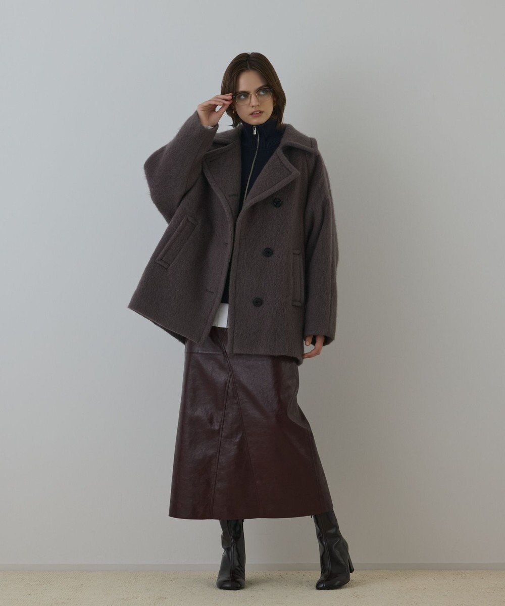 GRACE CONTINENTAL ハーフジップニットトップ 