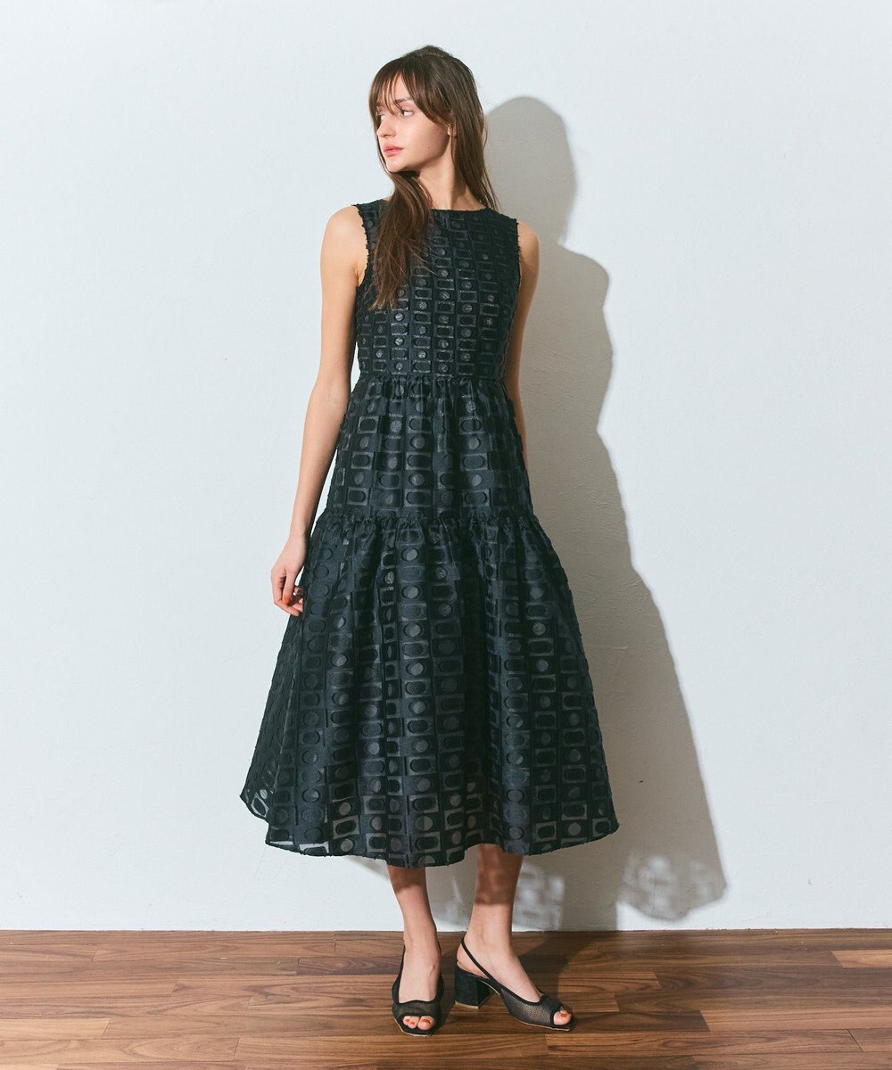GRACE CONTINENTAL キカドットジャガードドレス 