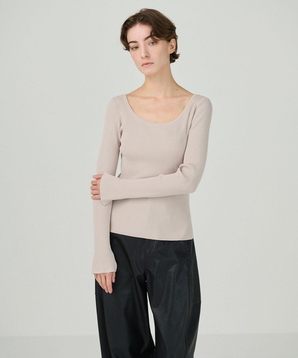 GRACE CONTINENTAL リブニットトップ 