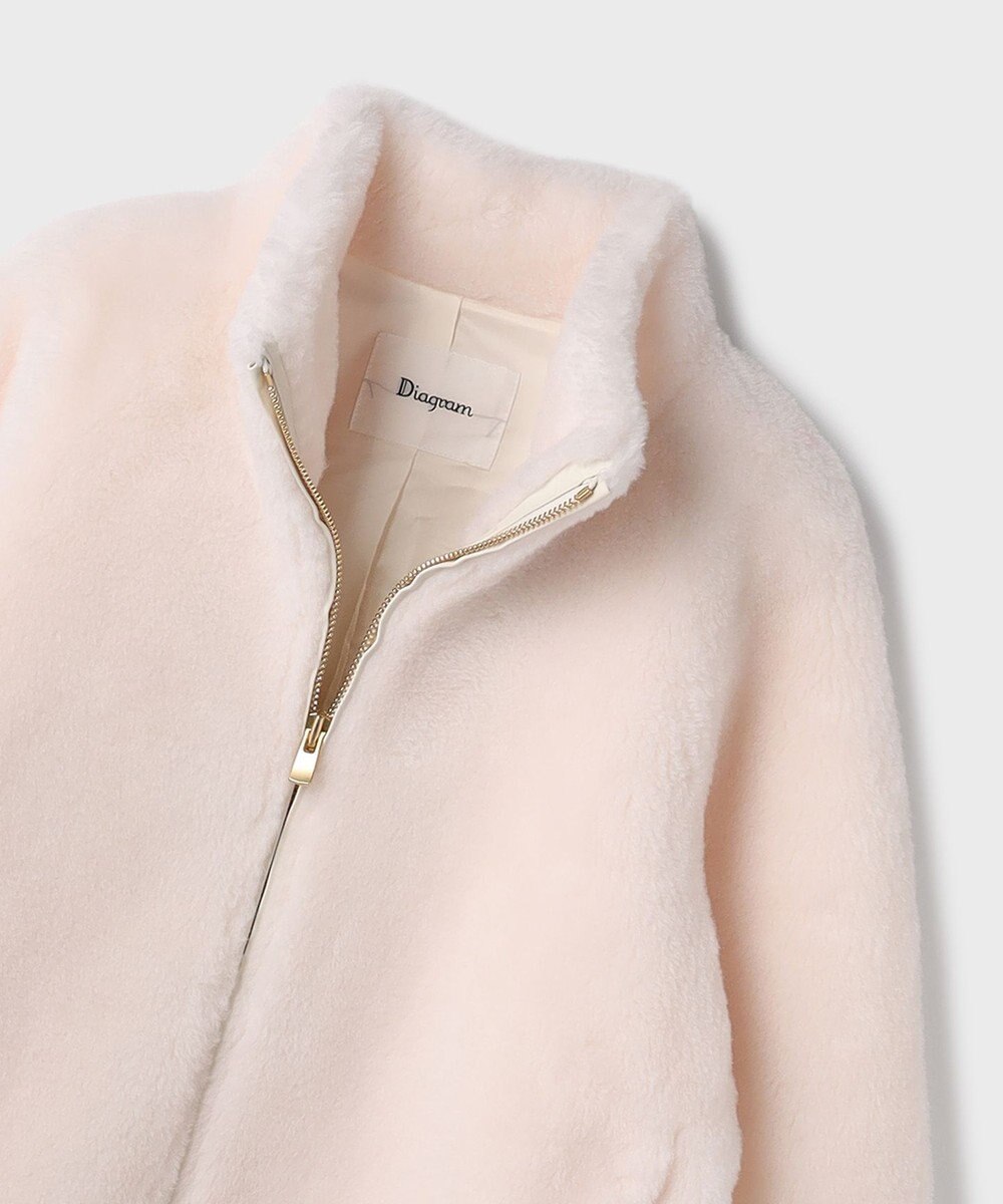 GRACE CONTINENTAL ウールボアスタンドカラージャケット 