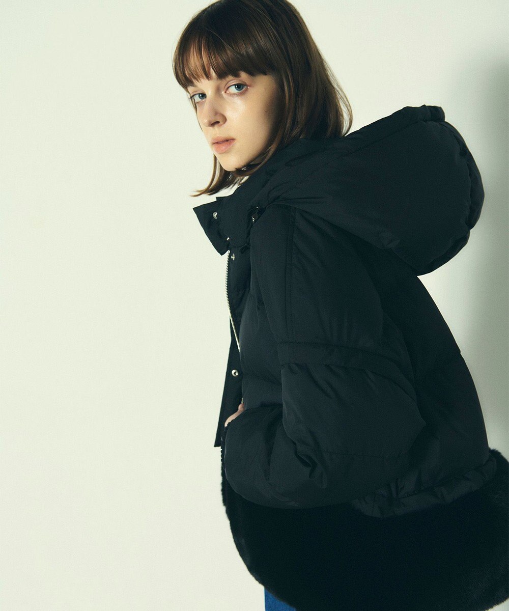 GRACE CONTINENTAL ヘムファーショートダウンジャケット 