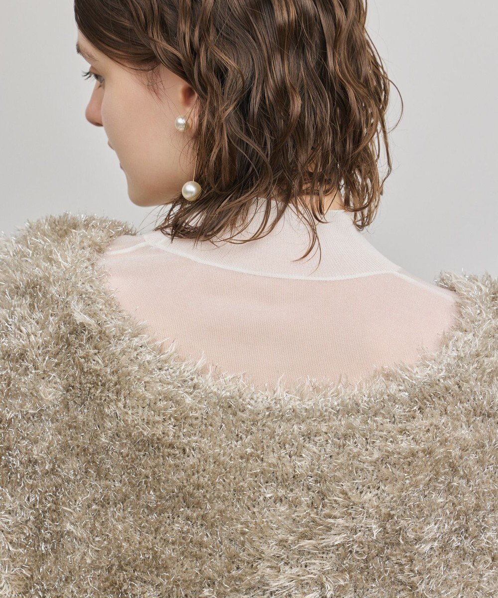 GRACE CONTINENTAL ラメフェザーベスト 