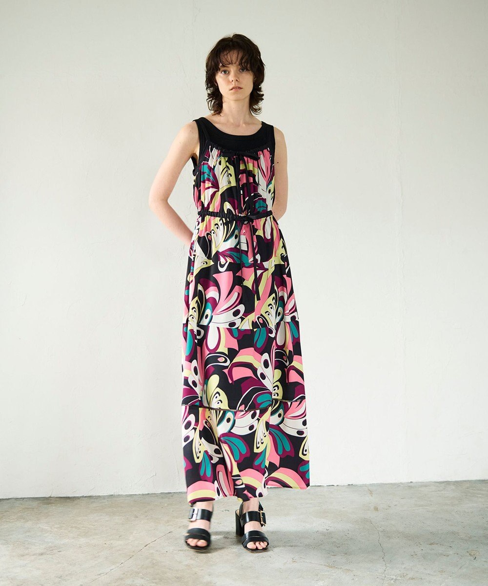 GRACE CONTINENTAL キカバードプリントワンピース