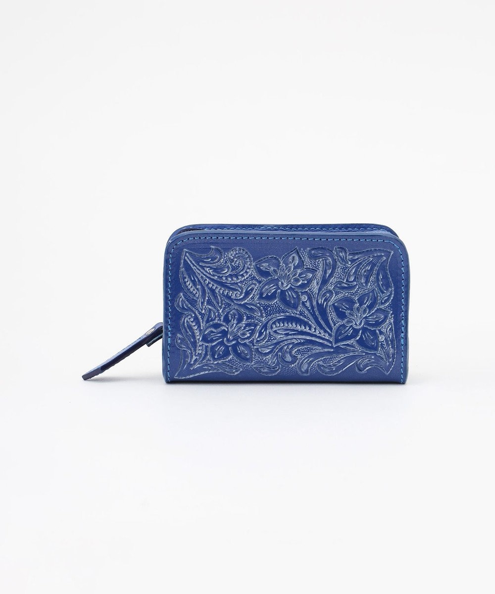 GRACE CONTINENTAL 【Royal Winter】Zip mini pouch ブルー