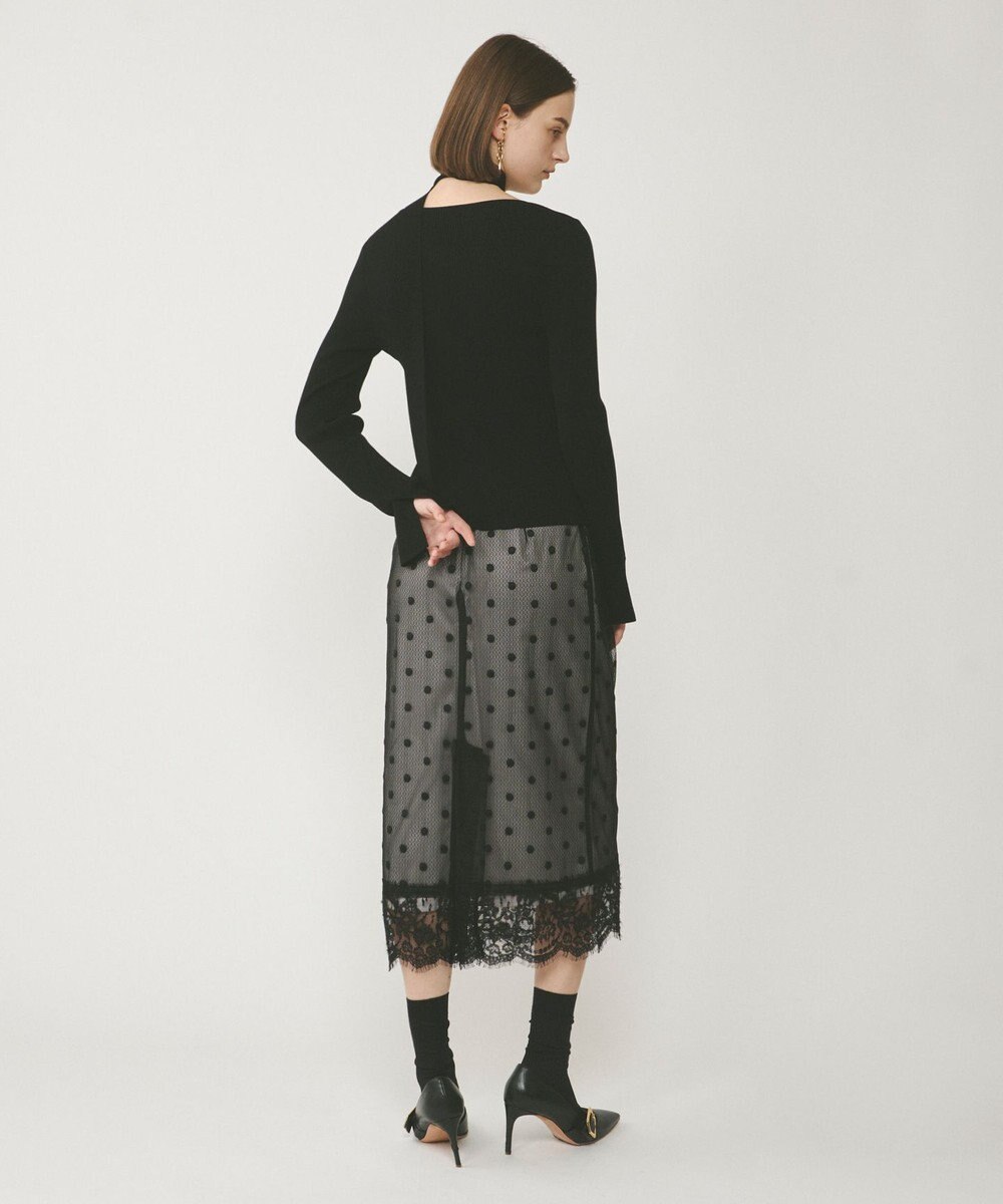 GRACE CONTINENTAL ドットチュールタイトスカート