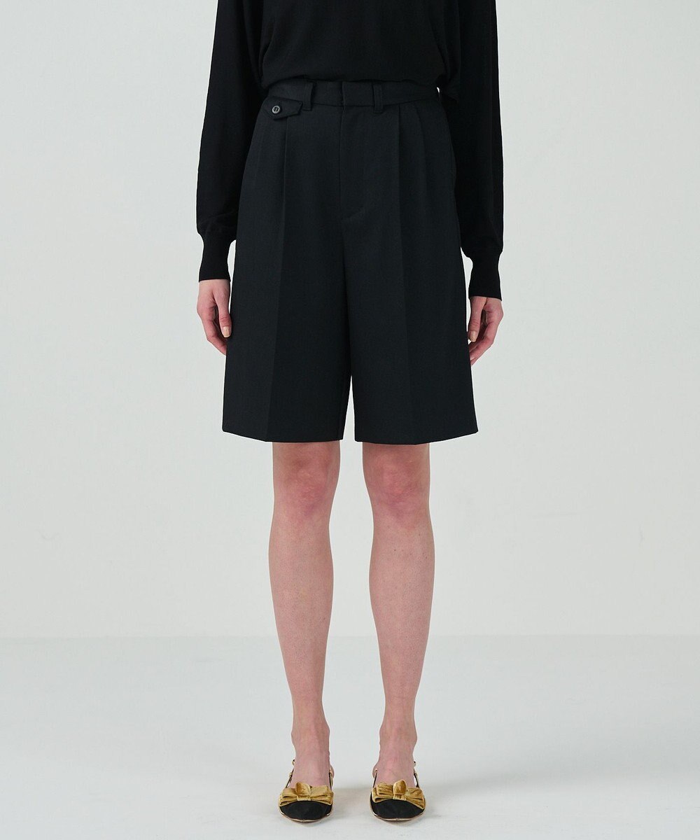 GRACE CONTINENTAL ウールツイルハーフパンツ 