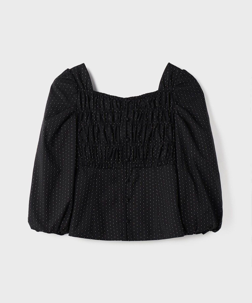 GRACE CONTINENTAL ラメドットタフタジャガードトップ 