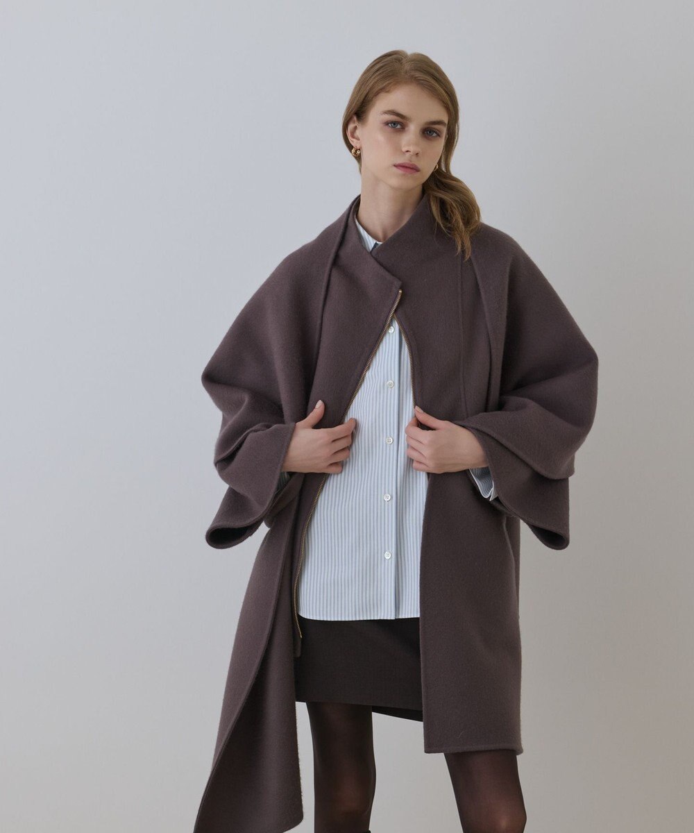 GRACE CONTINENTAL ストール付リバージップブルゾン 