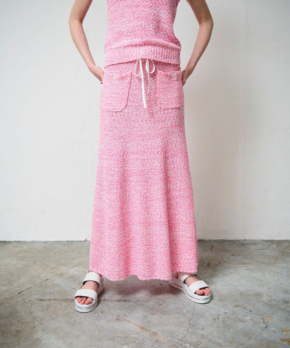 GRACE CONTINENTAL ネップツイードニットスカート 