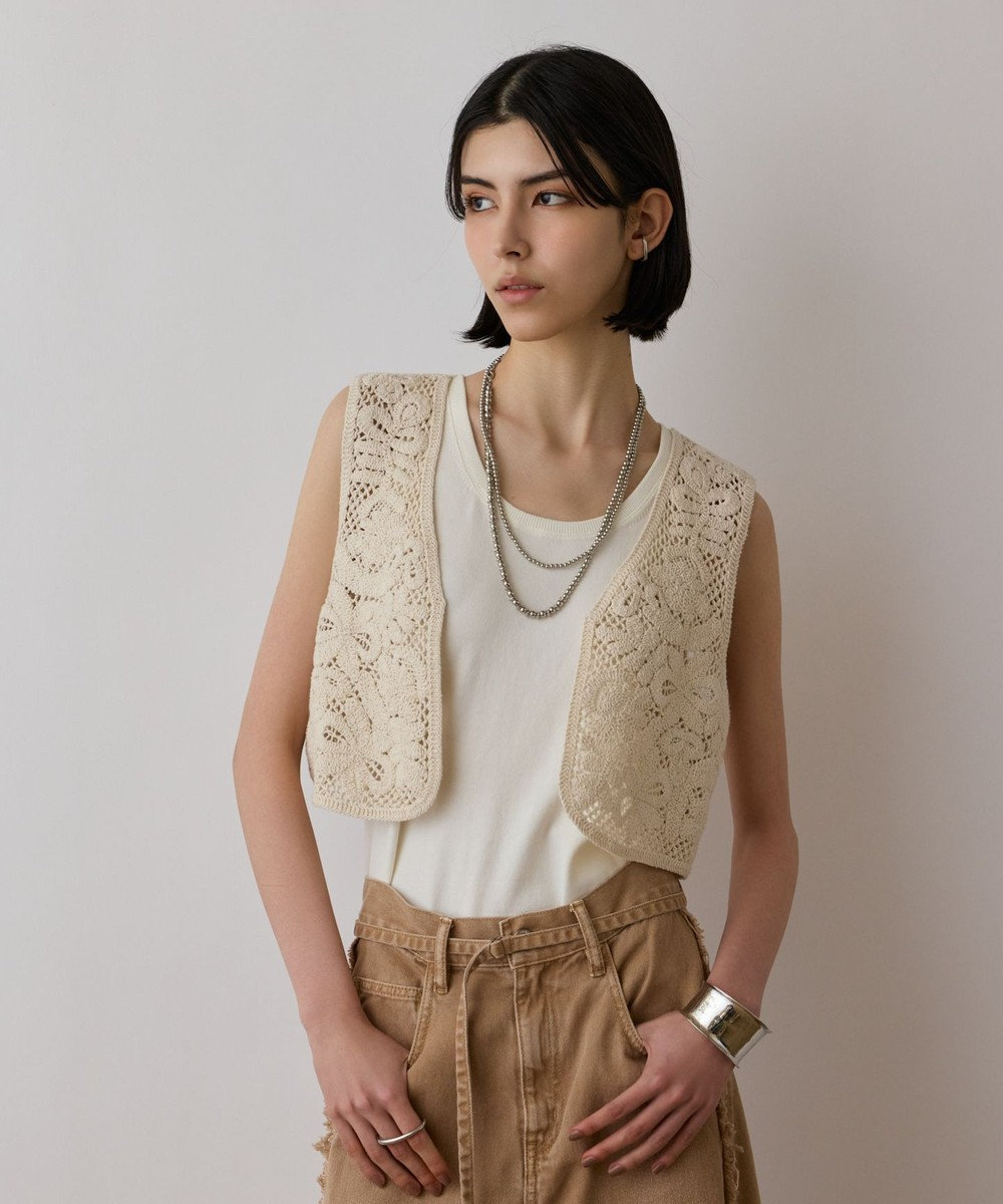 GRACE CONTINENTAL メッシュembジレ