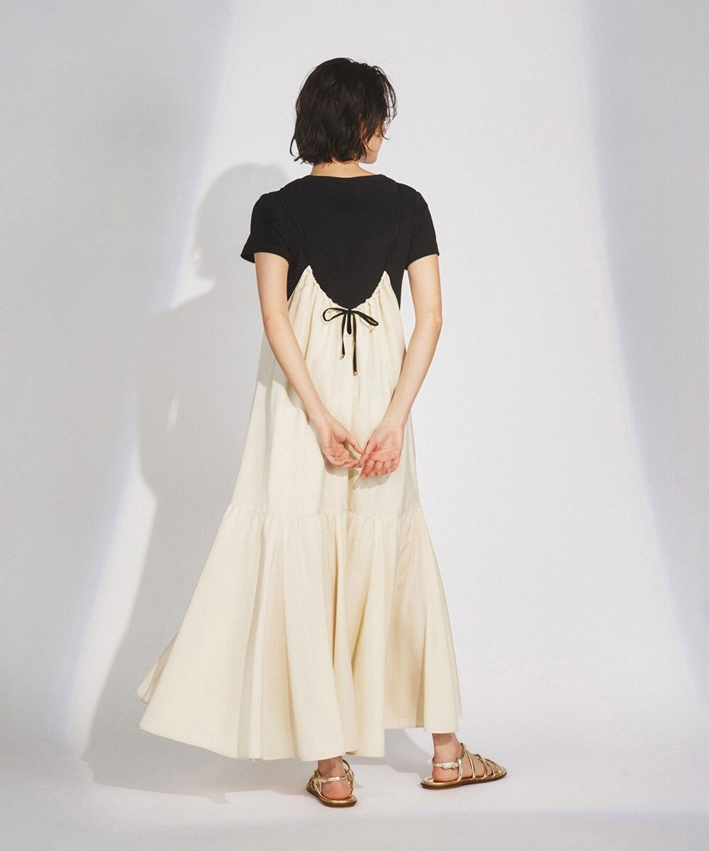 GRACE CONTINENTAL サテンフレアキャミワンピース