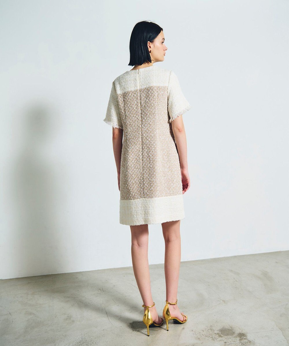 GRACE CONTINENTAL ツイードコンビミニワンピース