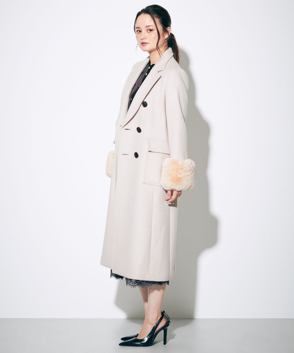 ファーカフスロングコート Grace Continental Grace Continental グレースコンチネンタル 通販 ファーカフスロングコート Grace Continental Grace Continental グレースコンチネンタル 通販