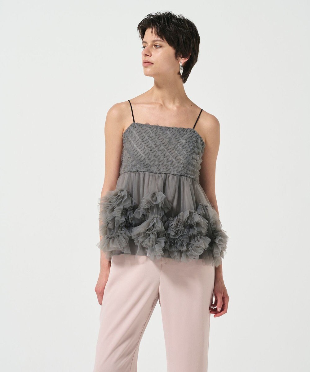 GRACE CONTINENTAL チュールフリルキャミソール 