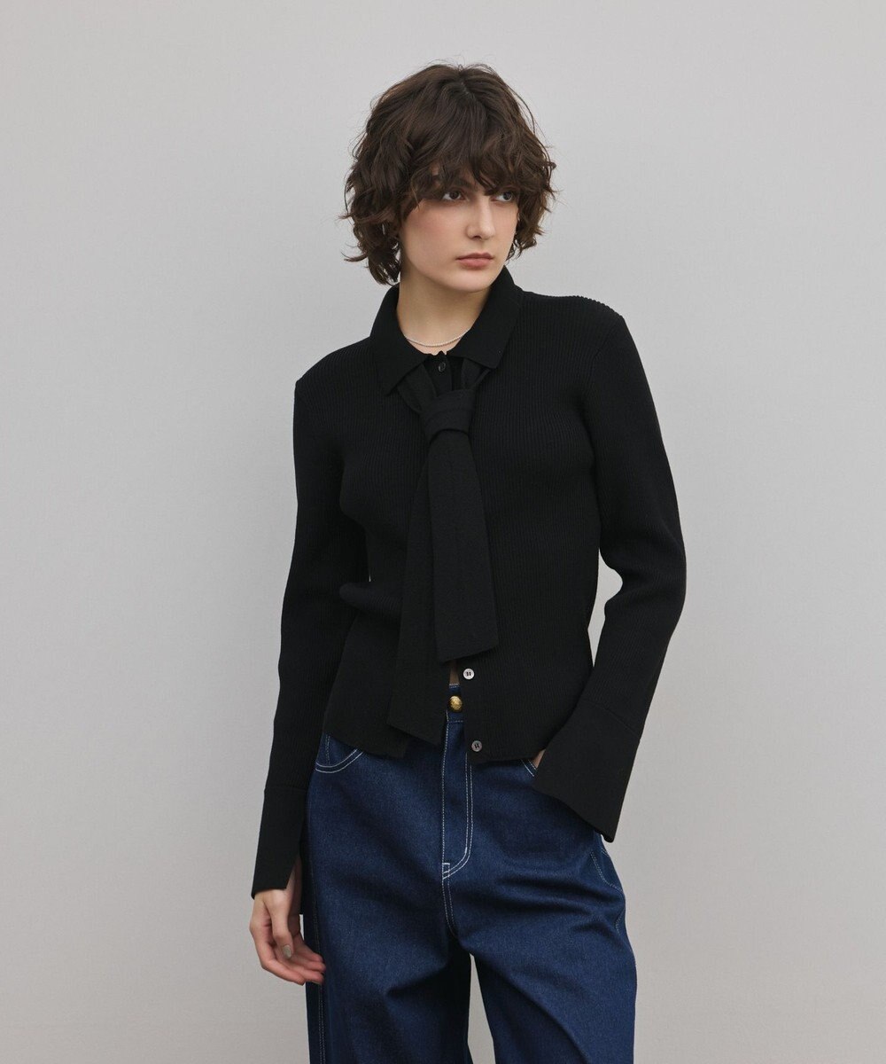 GRACE CONTINENTAL リブシャツニットトップ 