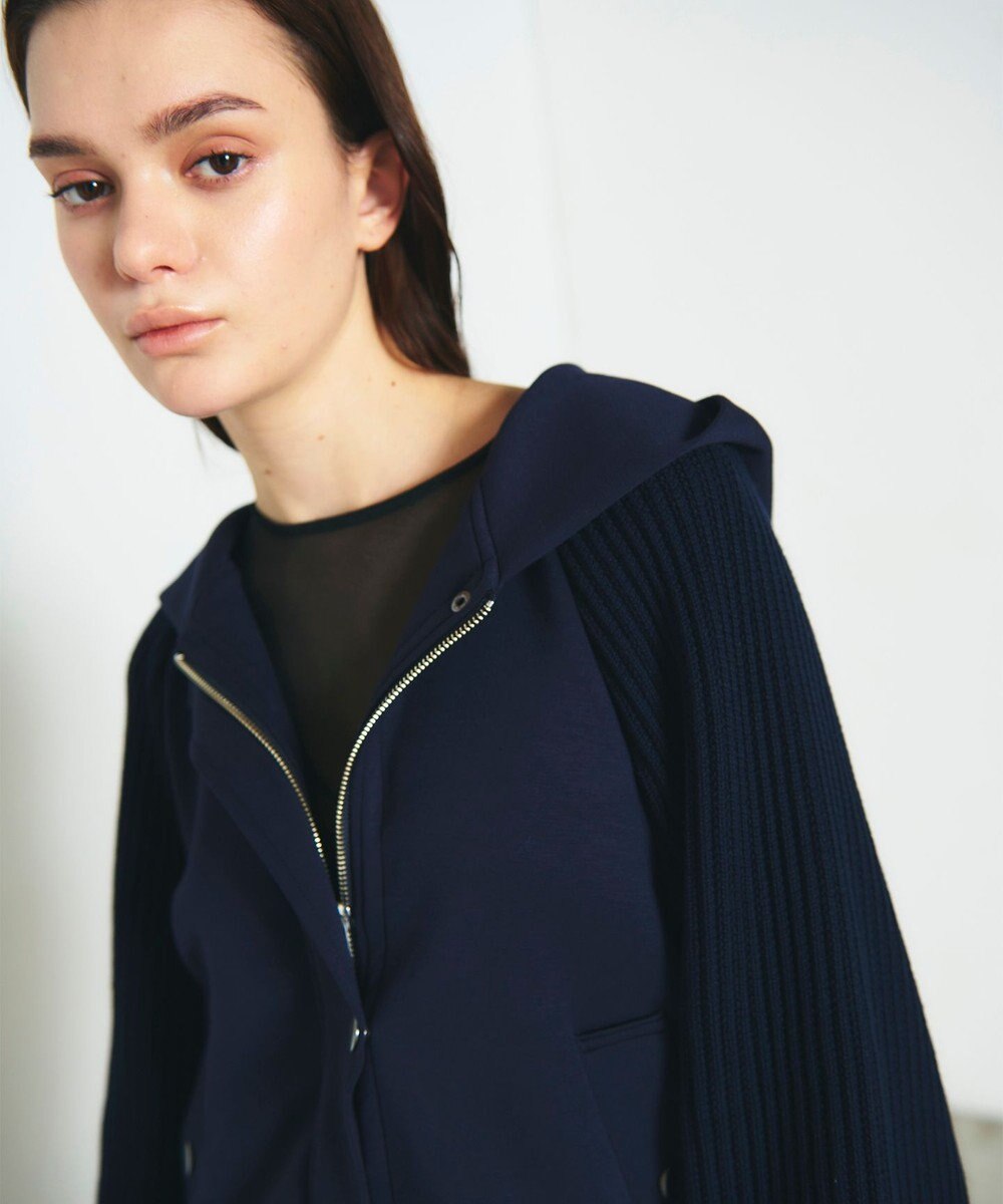 GRACE CONTINENTAL ニットコンビパーカー 