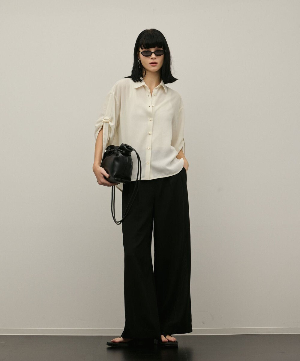 GRACE CONTINENTAL ロールアップスリーブトップス 