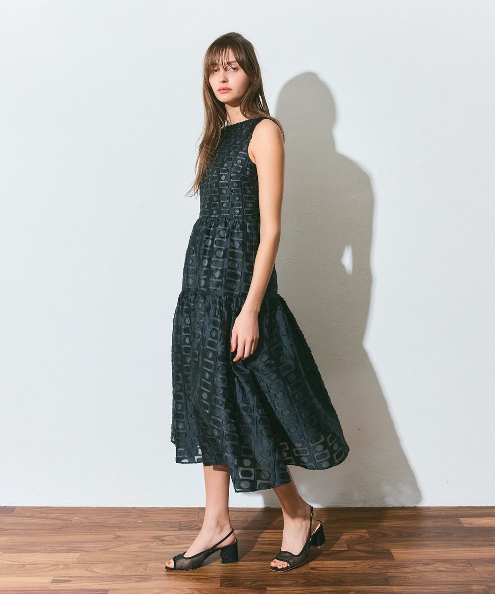 GRACE CONTINENTAL キカドットジャガードドレス 