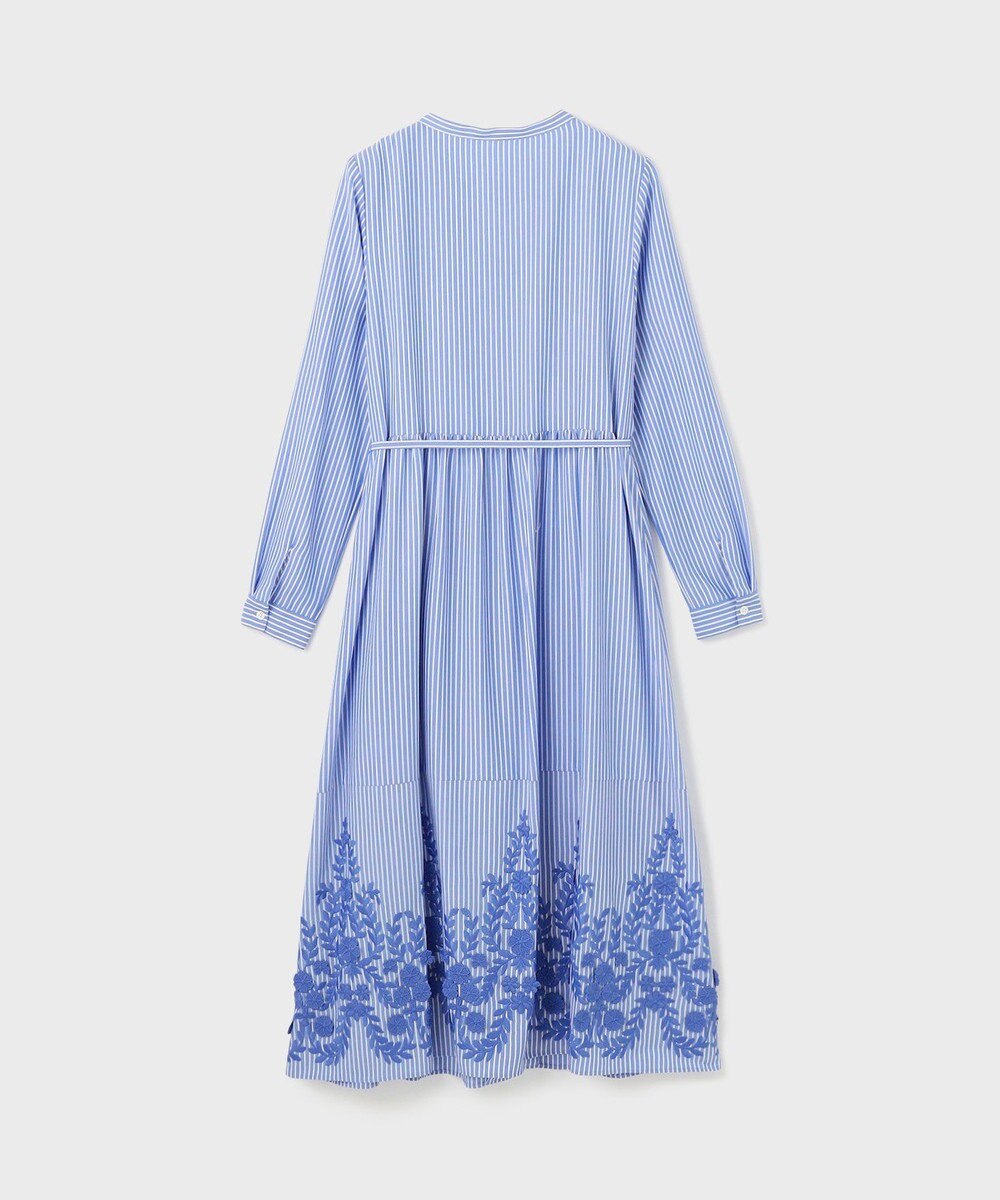 GRACE CONTINENTAL ストライプ刺繍ワンピース 