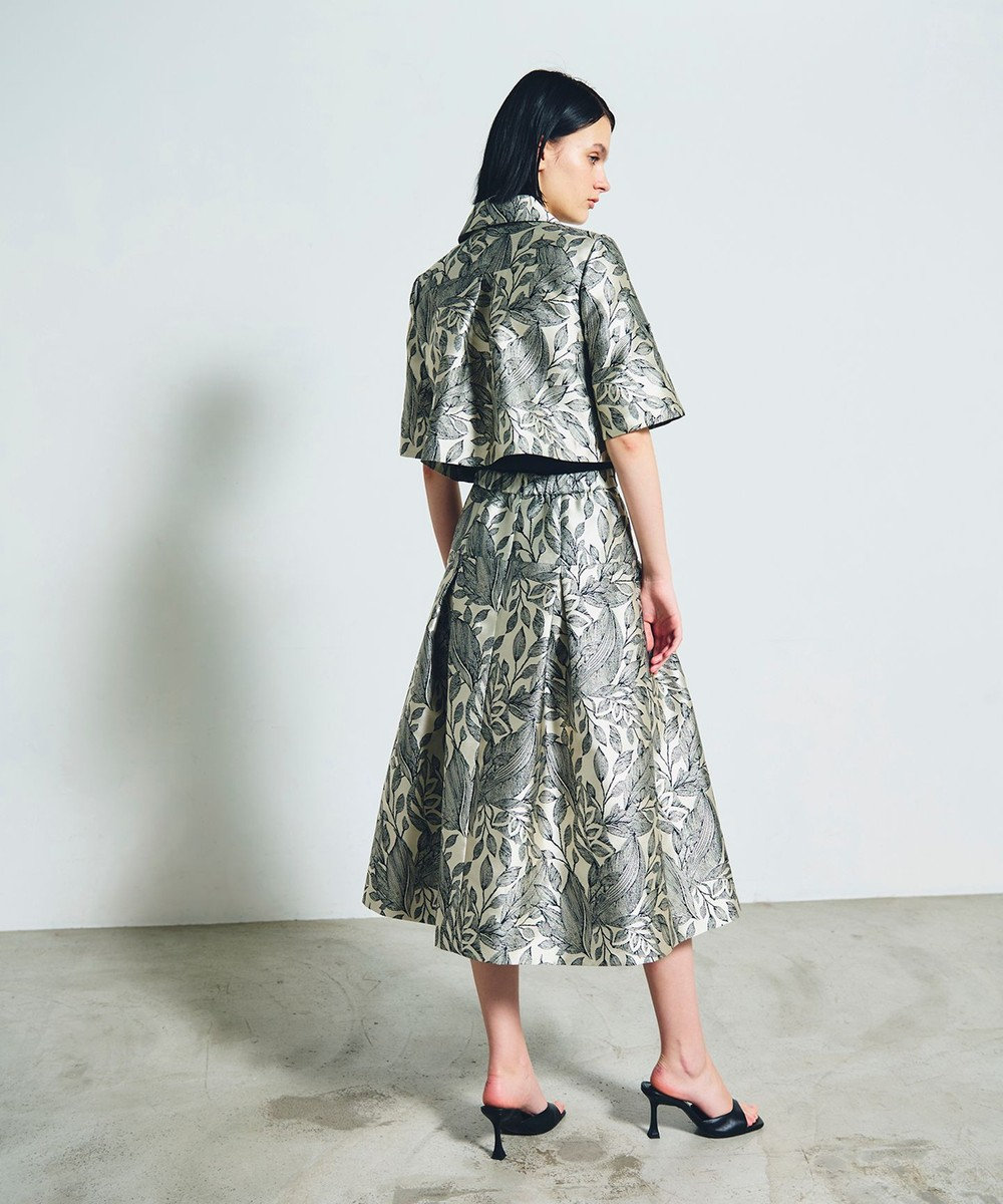 GRACE CONTINENTAL ボタニカルジャガードスカート