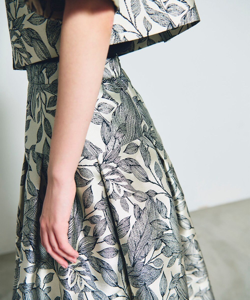 GRACE CONTINENTAL ボタニカルジャガードスカート