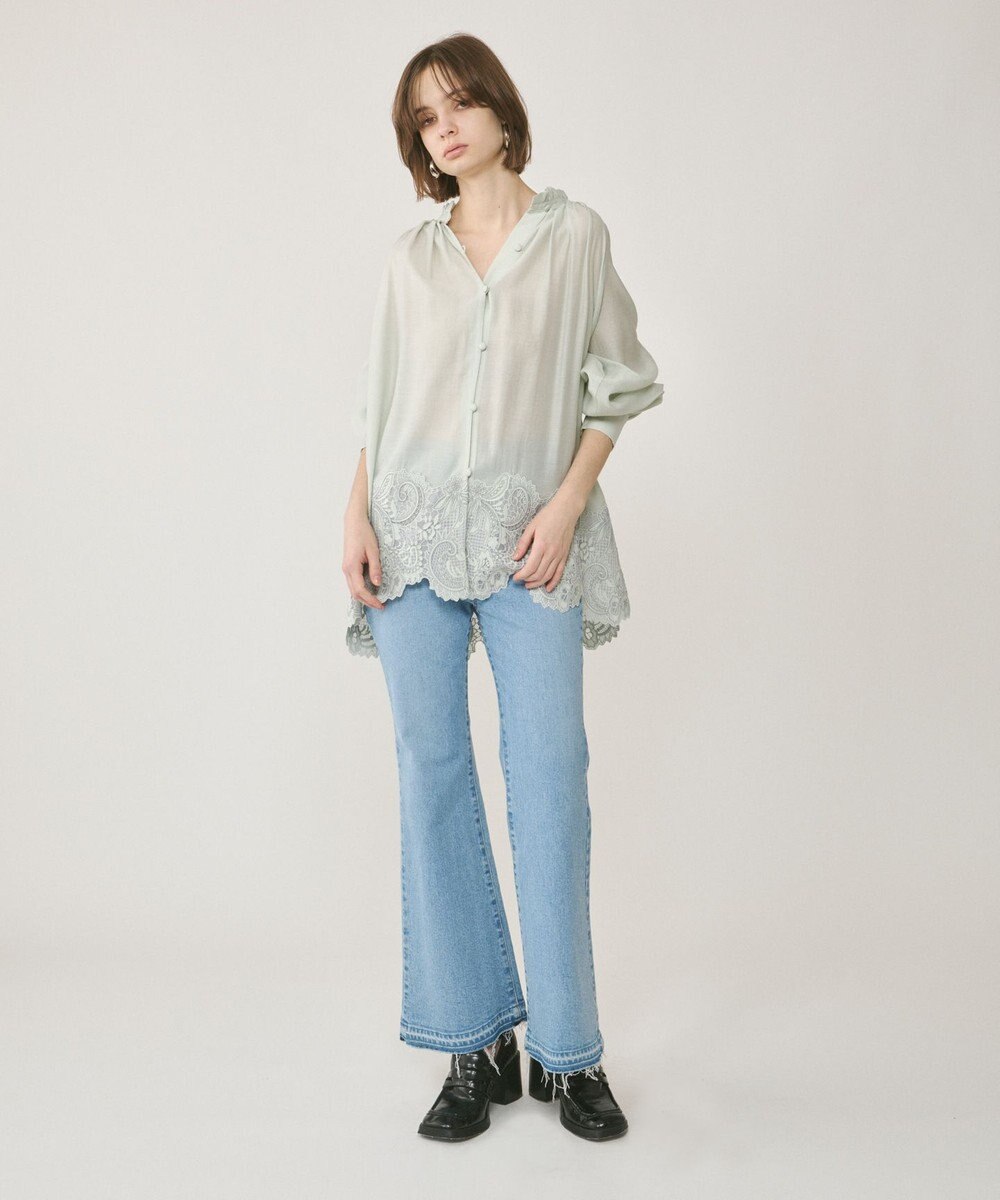 GRACE CONTINENTAL ヘムレースギャザートップ 