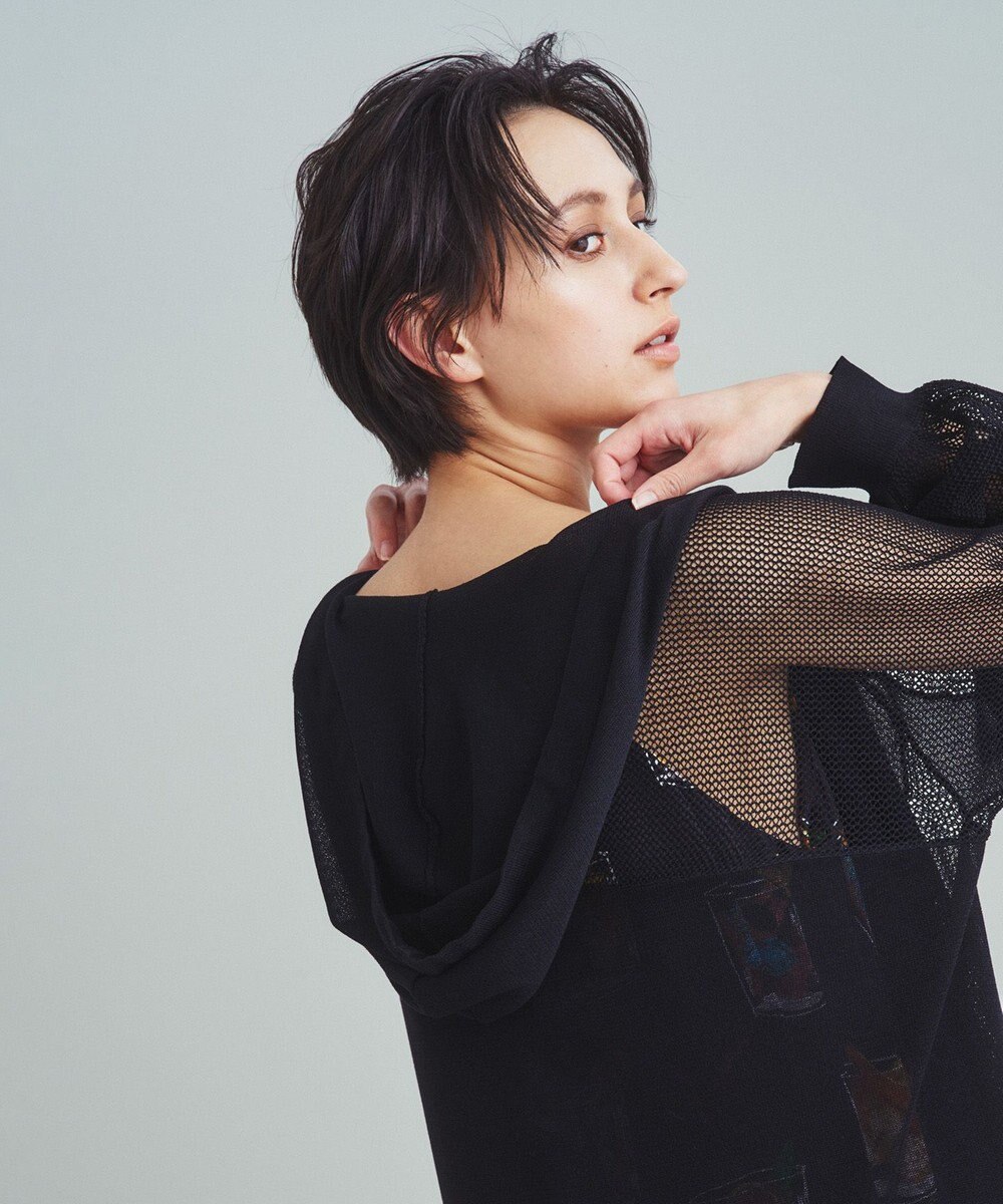 GRACE CONTINENTAL メッシュニットフーディー
