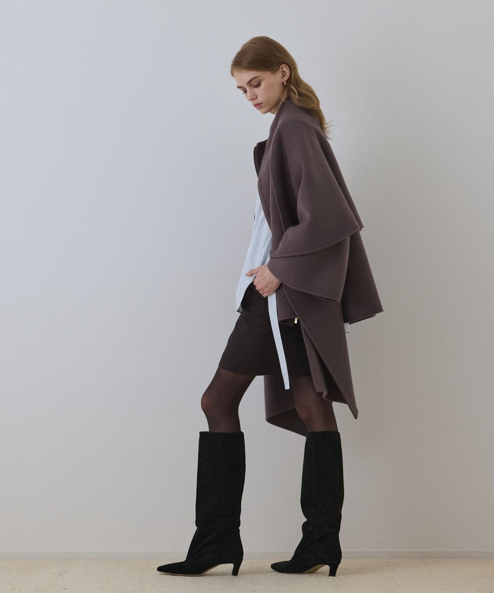 GRACE CONTINENTAL ストール付リバージップブルゾン 