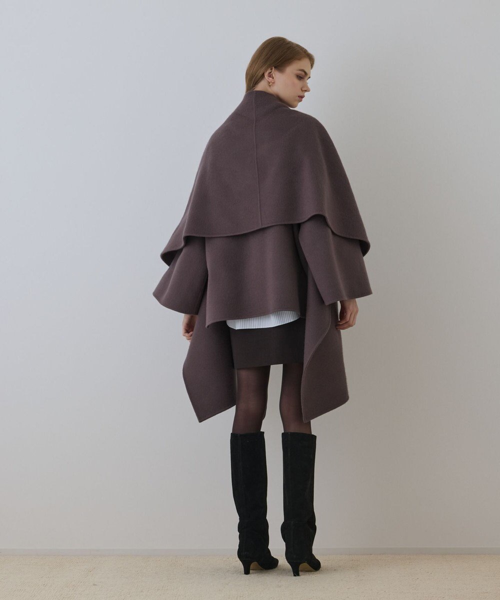 GRACE CONTINENTAL ストール付リバージップブルゾン 