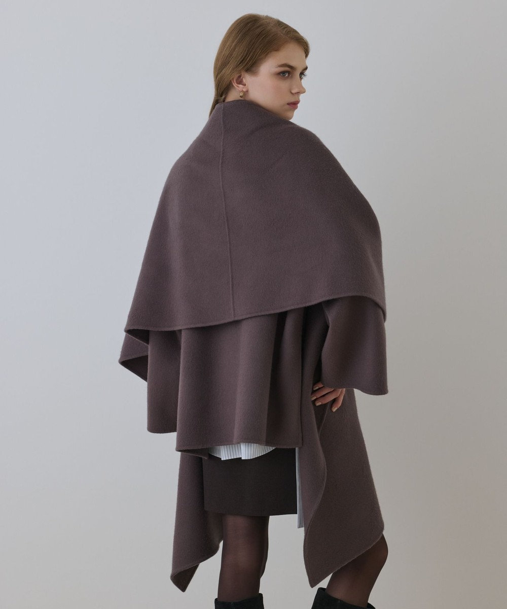 GRACE CONTINENTAL ストール付リバージップブルゾン 