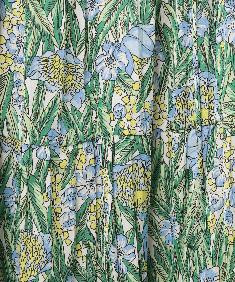 GRACE CONTINENTAL フラワープリントティアードミニワンピース 