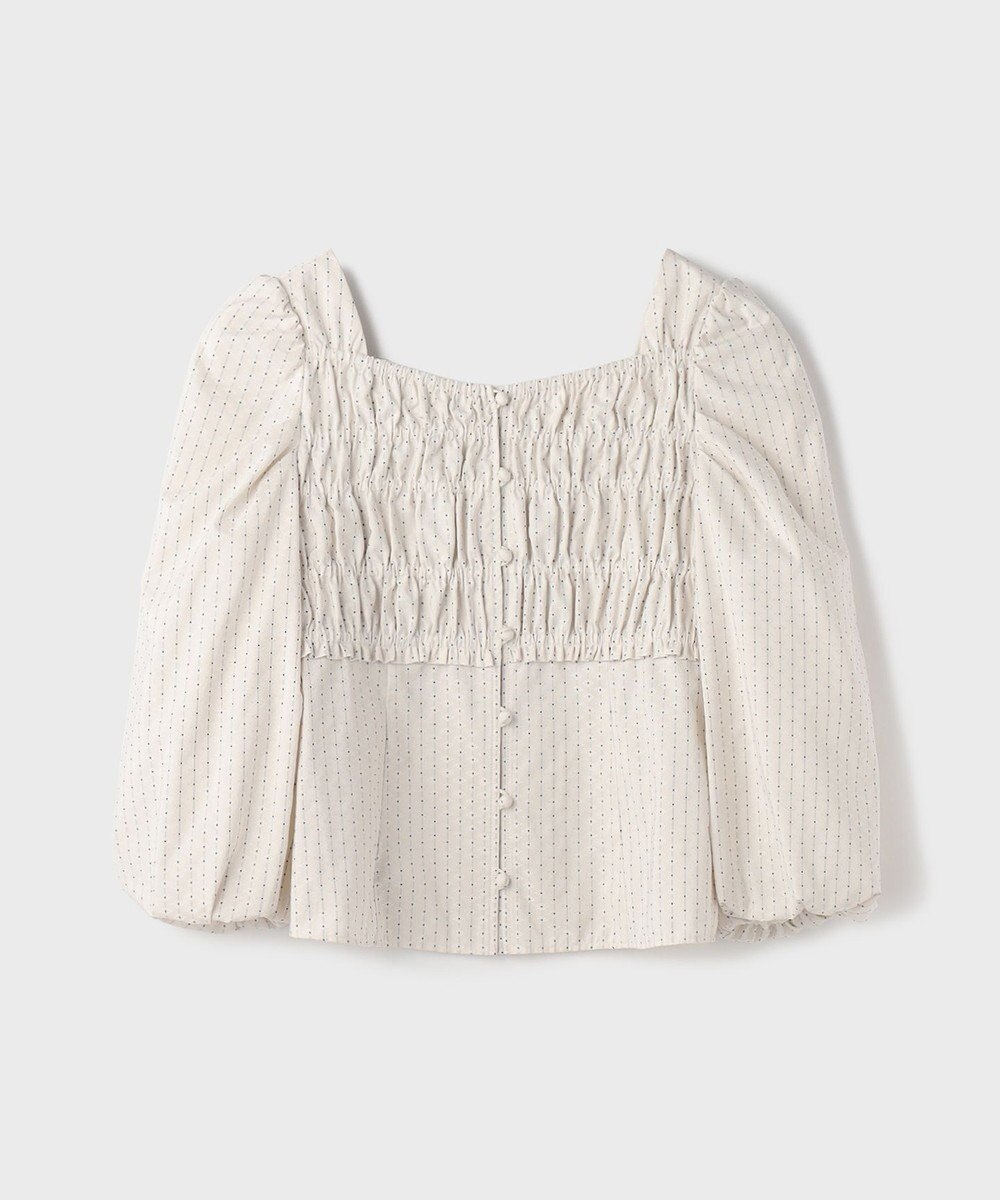 GRACE CONTINENTAL ラメドットタフタジャガードトップ 