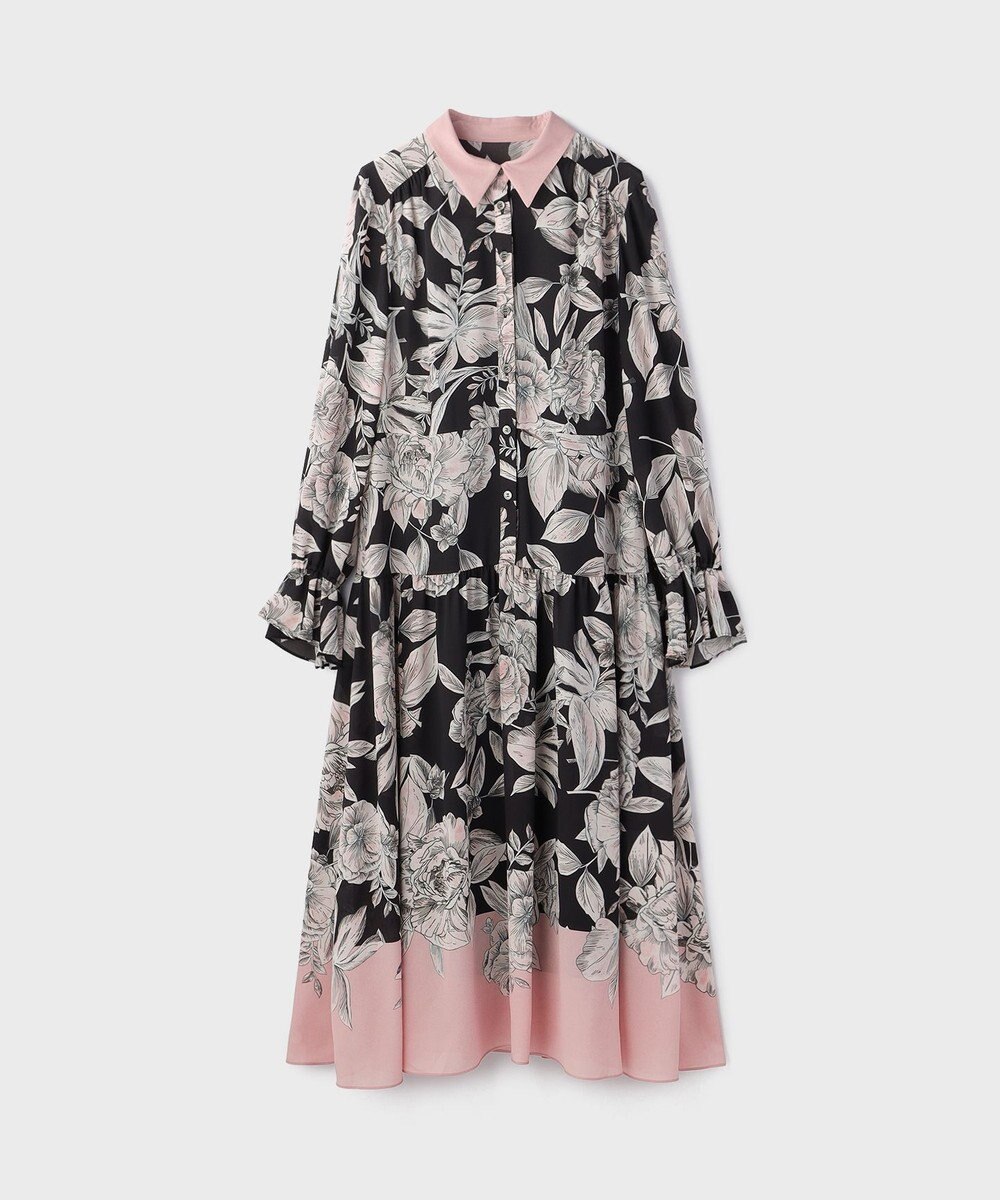 GRACE CONTINENTAL ボタニカルドレープワンピース