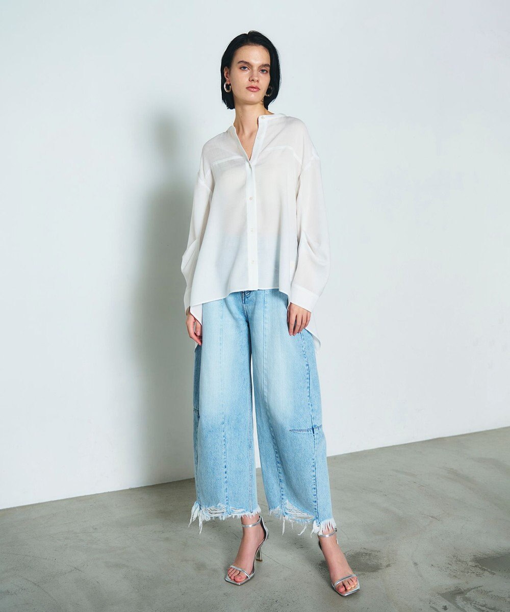 GRACE CONTINENTAL バックシャンオーバーシャツ