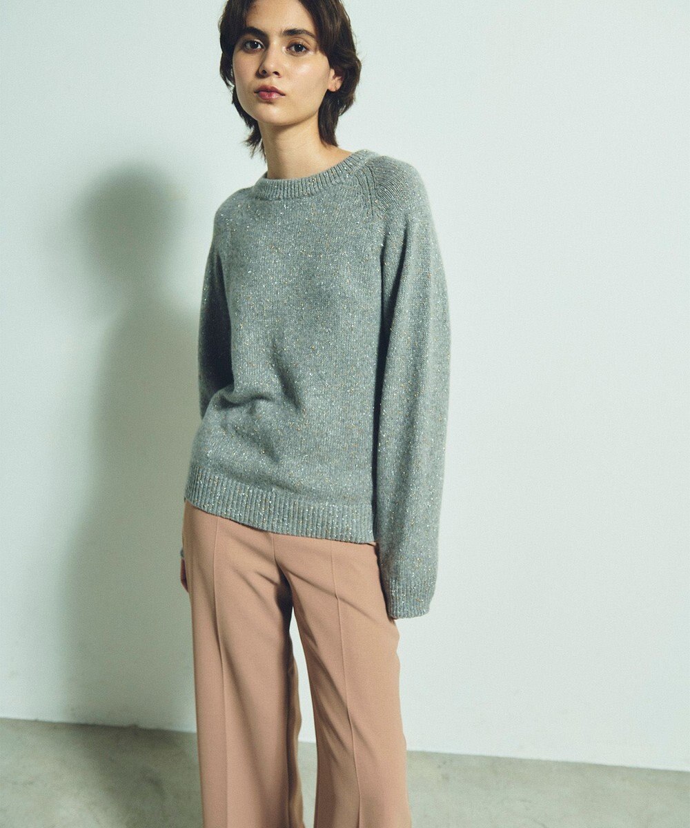 GRACE CONTINENTAL カシミヤ混ラメニットトップ 