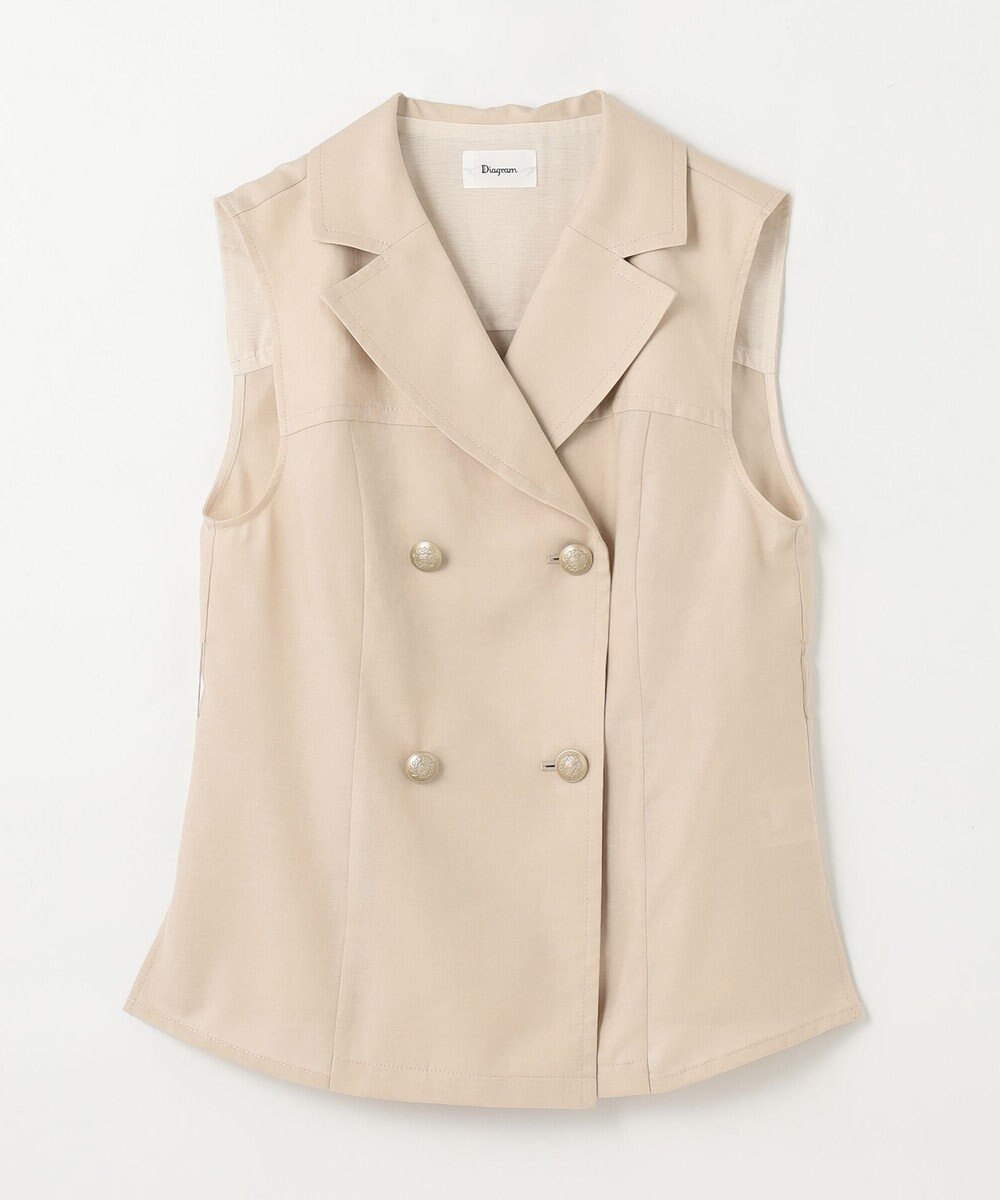 GRACE CONTINENTAL リネンタッチダブルブラウス 