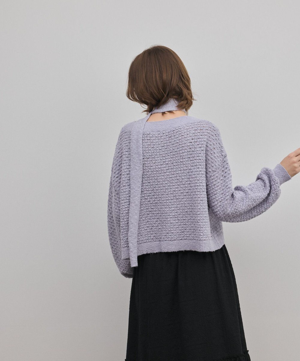 GRACE CONTINENTAL メッシュオーバーニットトップ 