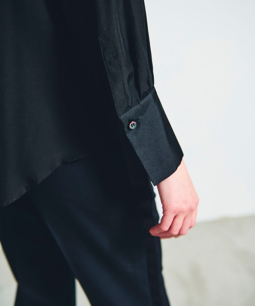 GRACE CONTINENTAL シルクコンビドレスシャツ 