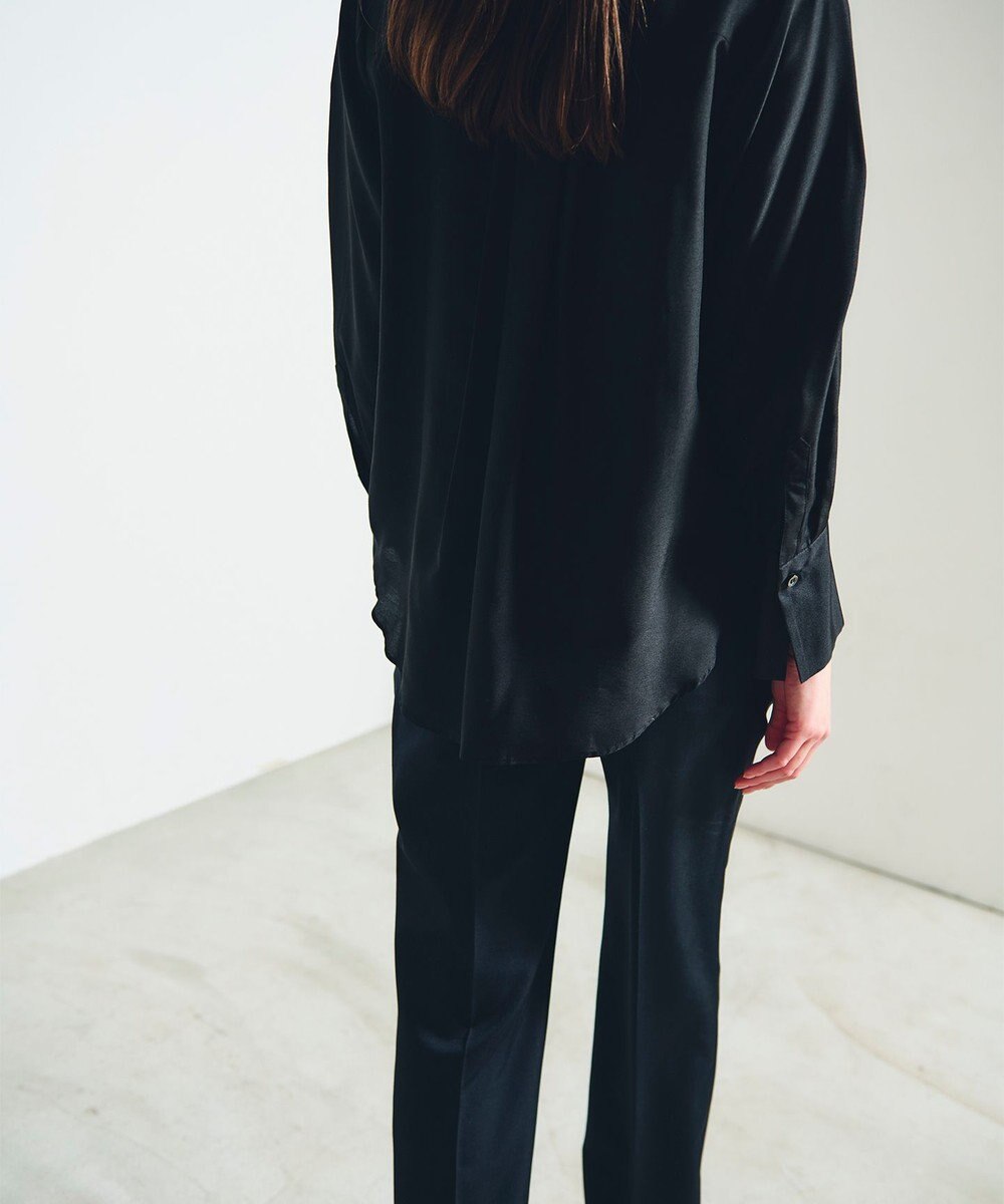 GRACE CONTINENTAL シルクコンビドレスシャツ 