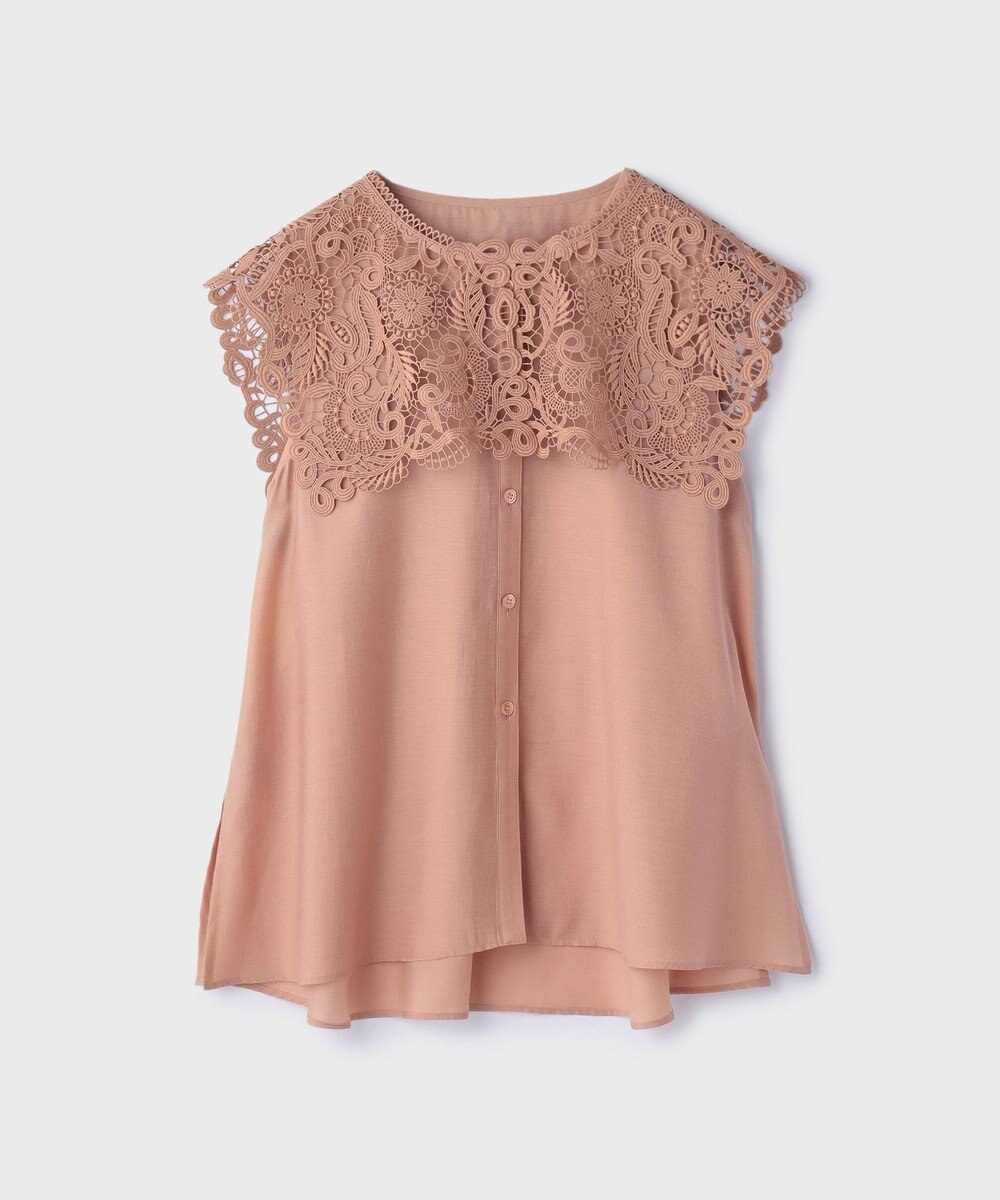 GRACE CONTINENTAL パターンレースカラーブラウス