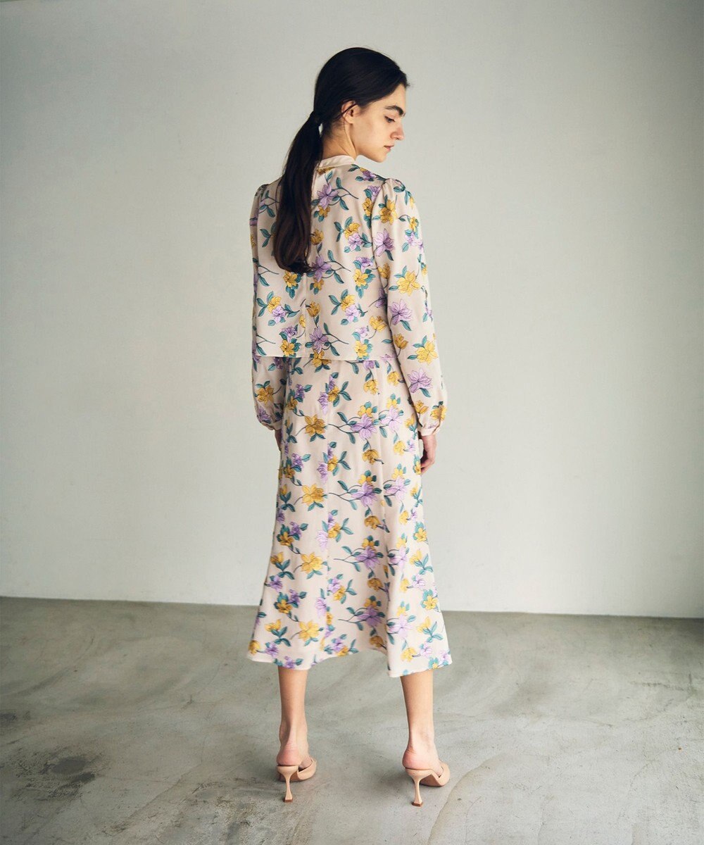 GRACE CONTINENTAL フラワー刺繍フレアスカート