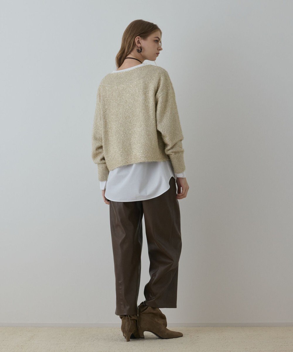 GRACE CONTINENTAL グリッターニットトップ 