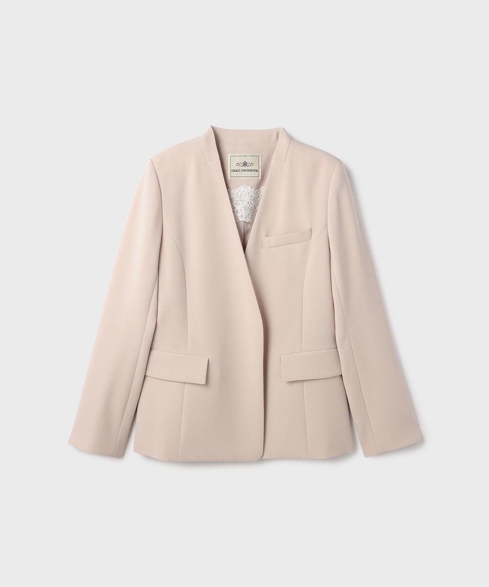 GRACE CONTINENTAL トリアセノーカラージャケット 