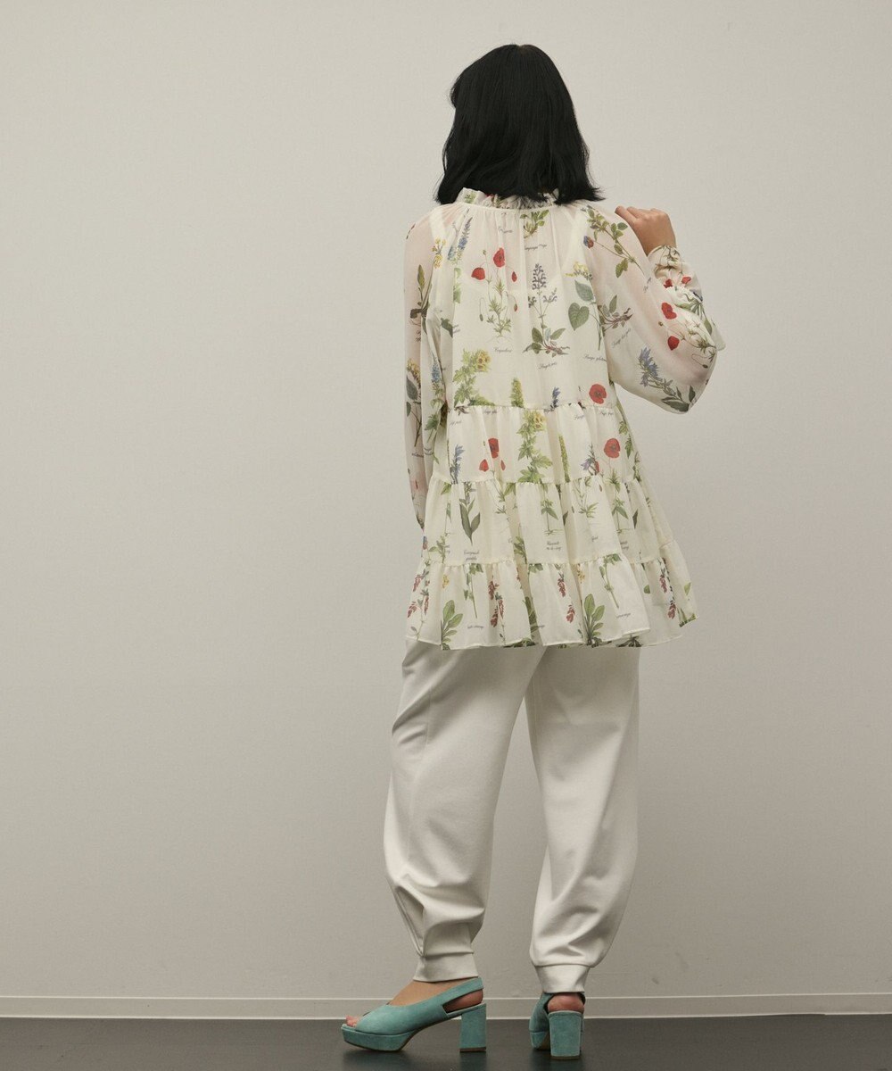 GRACE CONTINENTAL ボタニカルプリントチュニックトップ 