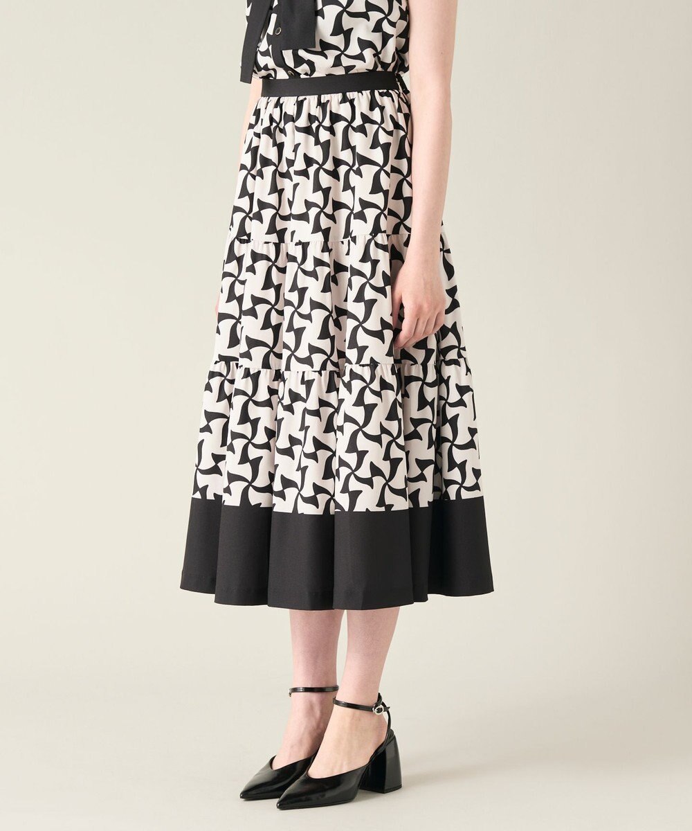 GRACE CONTINENTAL リボンプリントスカート 